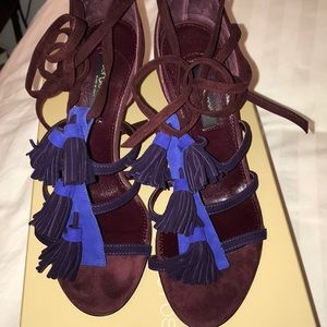 Sergio Rossi Suede Heels Size 38 NWT